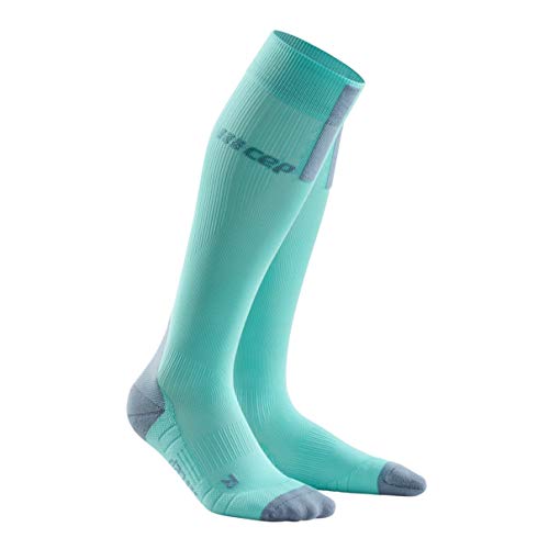 CEP - Calcetines Run Socks 3.0 para mujer | Medias de compresión con un trazado de presión preciso., Mujer, WP40X, gris/gris, 34-38