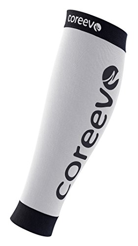 coreevo - Pantorrillera Compresiva COLORTECH, Blanco, S