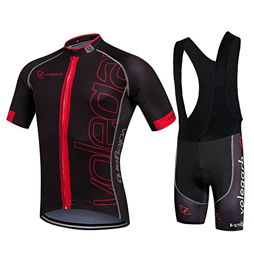 Cornasee Ropa Ciclismo Verano para Hombre Ciclismo Maillot y Culotte Pantalones Cortos (Negro,XL)