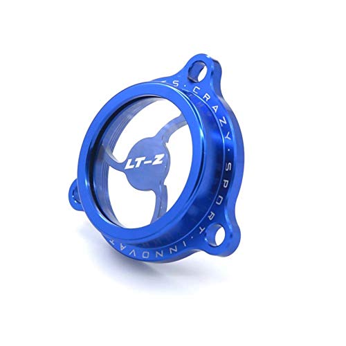 Cubierta de Aceite del Motor de la Motocicleta para Suzuki LT-Z 400 400Z LT-R 450 LTZ LTR LTZ450 LTR450 CNC Blue Black (Color : LT Z Blue)