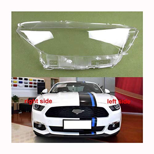 Cubierta de la lente del faro Máscaras Faros Cubierta De Cristal Transparente Lampshades Headights Cubierta De La Cáscara De La Lámpara Fit For Ford Mustang 2014-2017 Automóvil Cubrefaros Cubierta de