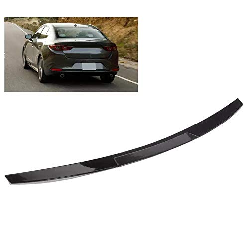 DAJIJI Spoiler de Coche, Negro Brillante para Estilo M4 Style High Kick Tronco Tapa Spoiler Wing Fit para Mazda3 Sedan de 4 Puertas 2019+