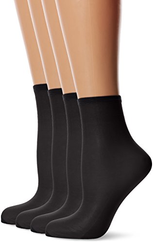 Dim Beauty Résist X4, Calcetines 20 DEN para Mujer, negro, Talla única 35/41, paquete de 4