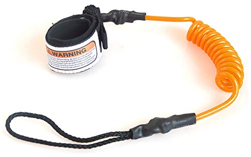 DMFSHI Correa Surf, Correa de Tabla de Surf, Correas de Sup en Espiral de 5 mm y 5 pies/Cuerda de Pierna, Accesorios de Surf para Tabla de Surf Longboard Tabla de Paleta Bodyboard (Naranja)