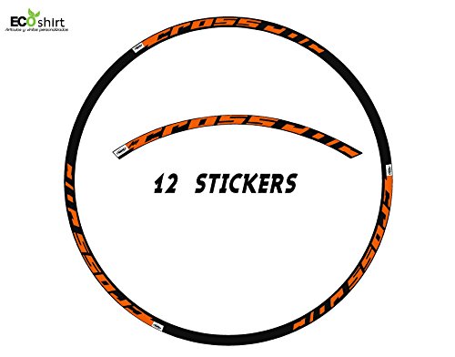 Ecoshirt 3D-CC8R-1G55 Pegatinas Llanta Mavic Crossroc 29" Am22 Tire Adesivi Decal Aufkleber MTB Stickers Bike, Naranja