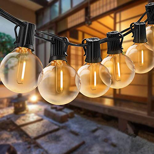 Elegear Guirnaldas Luminosas Exterior, 12,2M G40 Guirnaldas Luces Interiores, Cadena de Luz con 30+3 LED Bombillas, Guirnalda Luz para Festivales, Bodas, Jardín, Patio