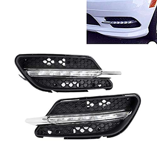 Essinged Pantalla de lámpara antiniebla Coche LED luz de Niebla DRL Luces de Funcionamiento diurnas para Mercedes-Benz W204 C-Class C300 AMG Sport 2007 2009 2010 2010 Pantalla de lámpara Fluorescente