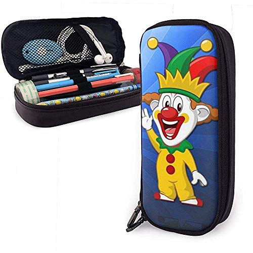 Estuche de lápices de cuero de PU, estuche de marcador de almacenamiento de April Fools Day, bolsa de maquillaje cosmético, bolsa de lápiz organizador de papelería