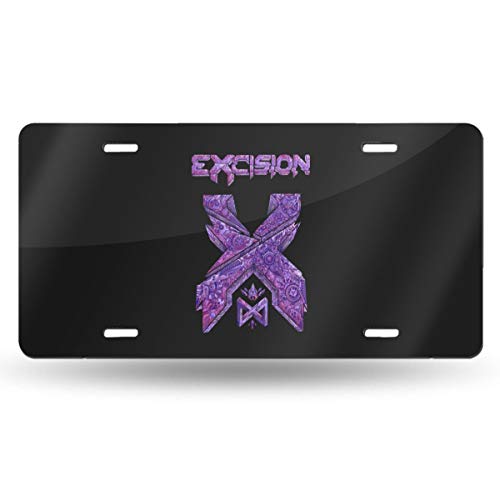 Excision - Placa de matrícula de coche, aluminio, 15 x 30 cm, decoración para coche, diseño con texto en alemán