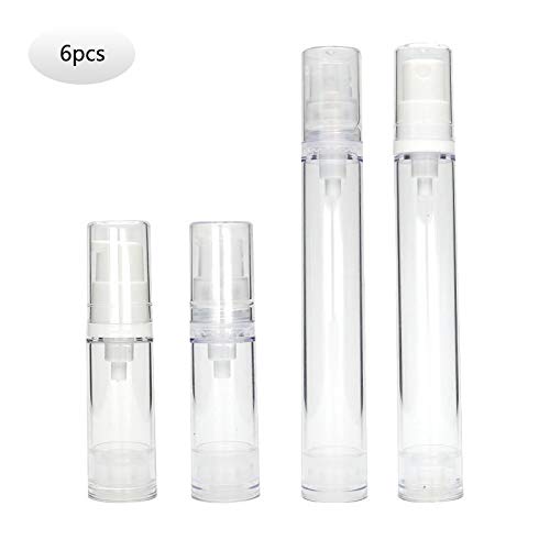 FHQCU 6 unids/Lote Botellas de Loción Aceite Esencial Perfume Bomba de Prensa Botella Botella Frascos Crema Contenedor de Envases Cosméticos