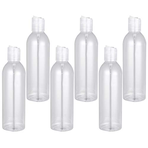 FRCOLOR - Lote de 6 botellas de tapón de prensa de 250 ml con tapón de prensa para loción en crema