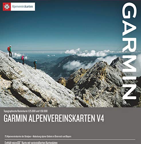 Garmin Alpenvereinskarten v4 Mapa para navegador Austria, Alemania Ciclismo MicroSD/SD Alpenvereinskarten v4, Europe, Austria, Alemania, Ciclismo, MicroSD/SD