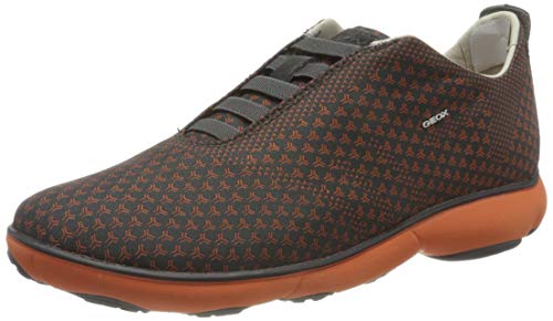 GEOX U NEBULA E ANTHRACITE/ORANGE Men's Trainers Low-Top Trainers size 43(EU)