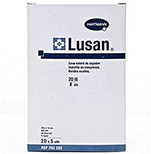 Hartmann LUSAN Gasa 20X20CM 100 UDS, Negro, Estándar