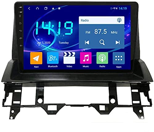 Hesolo La Radio del Reproductor de Video del automóvil es Adecuada Compatible con Mazda 6 2004-2010 Modelo de navegación Navegador GPS para automóvil Control Central Pantalla Grande 4G + 64G