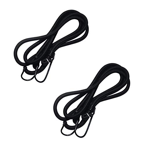 JieGuanG 2 cuerdas elásticas de 120 cm, resistentes con ganchos para bicicleta, moto, coche, caravana, maletero, camping, caravanas, portaequipajes