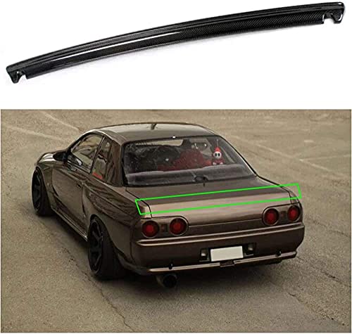 JNTML Alerón trasero de fibra de carbono para Nissan Skyline R32 GTR 1989-1994, accesorios de modificación de cola de ala trasera, alerón trasero del maletero del techo, duradero, brillante