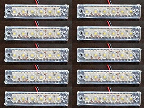 Juego de luces frontales de 24V para Scania MAN DAF Iveco, color blanco, 10 unidades