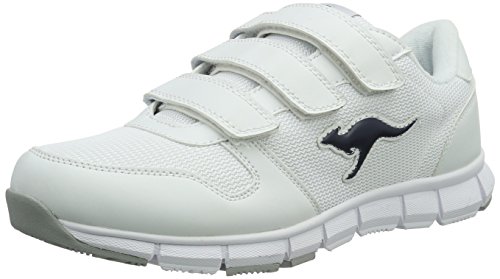 KangaROOS K-bluerun 701 B, Zapatillas Unisex Adulto, Blanco (White/Dk Navy 042), 44 EU