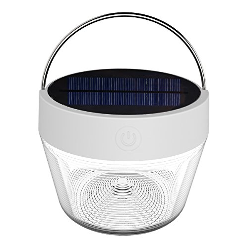 LE Linterna de Camping Solar, Lámpara Camping Recargable, 100 Lumen Regulable, Farol Camping Portátil con Soporte para carpa, balcón, decoración, etc