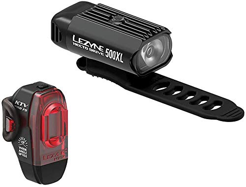 Lezyne Hecto Conducir 500XL / Ktv pro Par LED Ciclo Luces Recargable USB - Negro