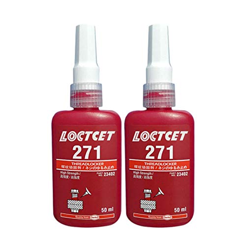 Lingge Loctite 271 Locker Pegamento Tornillo Adhesivo Pegamento Anaeróbico Adhesivo Rojo 50ML Adhesivo Anaerobic Media Resistencia 271 Reasonable