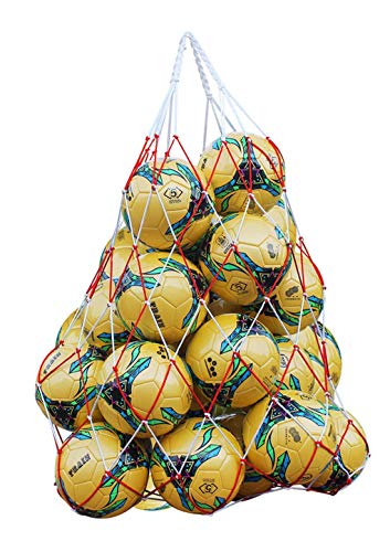 Lote de 2 Bolsas Pelotas de Malla Transporte balón Resistente de Malla Almacenamiento de Bolas Deportivas Nailon para Almacenamiento fútbol Baloncesto Voleibol Verduras Frutas Ligeras prácticas