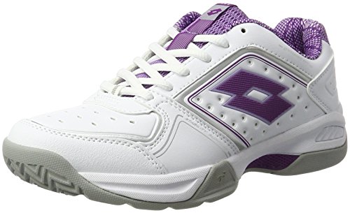 Lotto T-Tour IX 600 W, Zapatillas de Tenis Mujer, Blanco (Wht/prp Spk), 37 EU