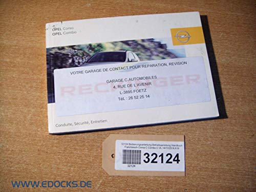 Manual de Instrucciones Instrucciones Servicio Manual Francés Corsa C Combo C Opel