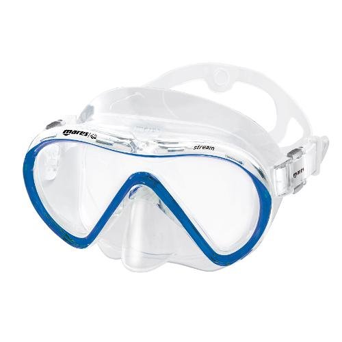 Mares Stream - Gafas de Buceo Unisex, Azul/Transparente, Talla Bx