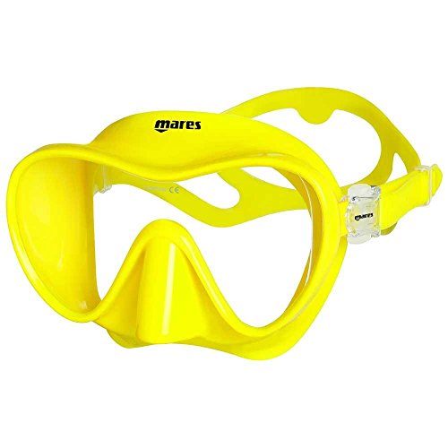 Mares Tropical - Máscara de Buceo, Primavera/Verano, Tropical, Unisex Adulto, Color Amarillo, tamaño Talla única