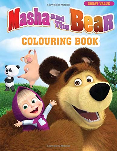 Masha and the Bear Colouring Book: JUMBO colouring book for Masha and The Bear lovers