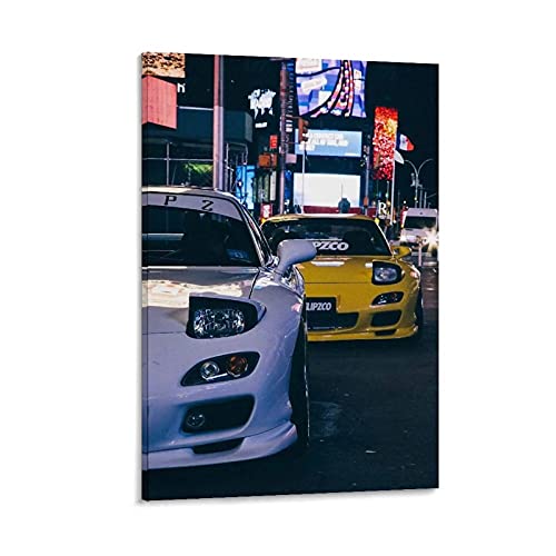 Mazda RX-7 - Póster de coche japonés (60 x 90 cm)