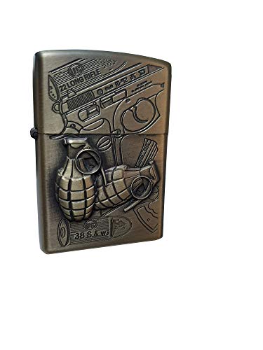 Mechero Zippo resistente al viento, de metal, de larga duración, ideal para cigarrillos, velas, encendedores de bolsillo