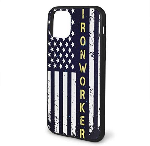 MISS-YAN para iPhone 11 Fundas para teléfono celular Ironworker Bandera Americana Cuerpo completo protección a prueba de golpes caso protección contra caídas para teléfono