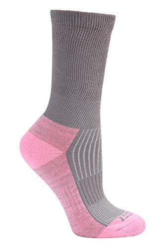 Mountain Warehouse Calcetines con IsoCool para Mujer - Ligeros, Secado rápido, Transpirables, antibacterianos, absorción de Humedad - para Senderismo, Paseo y Acampada Gris 37-40