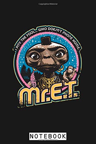 Mr. E.t. - 80s Retro Vintage Mash-up Notebook: Lined College Ruled Paper, Matte Finish Cover, 6x9 120 Pages, Diary, Planner, Journal