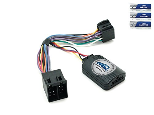 NIQ Adaptador de mando a distancia en el volante adecuado para radios de coche Kenwood compatible con Opel Astra / Agila / Corsa / Meriva / Omega / Vectra B / Vivaro / Zafira