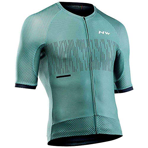 Northwave Storm Air - Camiseta de Ciclismo (Corta), Color Verde, continuidad, Color Salvia, tamaño L (50)