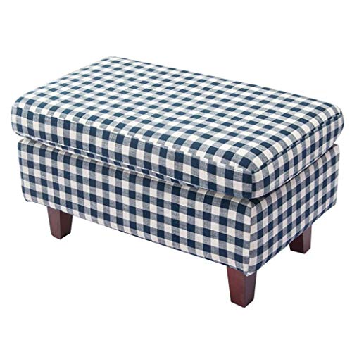 NYDZDM Estribera Azul Gorras de Práctica Acolchados Footstool Pouf con taburetes Bajos, 75 × 45 × 43cm