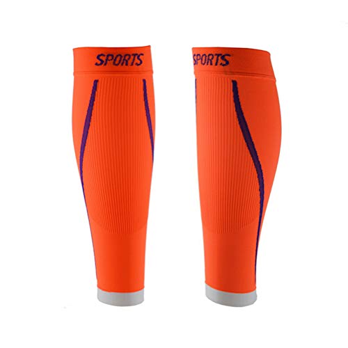 Okwin Medias de Compresión para Hombre y Mujer Negros Calf Sleeves de Compresión de Pantorrilla para Deporte Running Cycling Ciclismo Triatlon Futbol Rugby