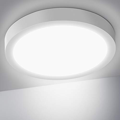 OUSFOT Lámpara de Techo Plafón LED Techo 24W 6000K 2200LM Moderna Luz LED para Cocina Sala de Estar Dormitorio Pasillo Comedor [Clase de eficiencia energética A+++]