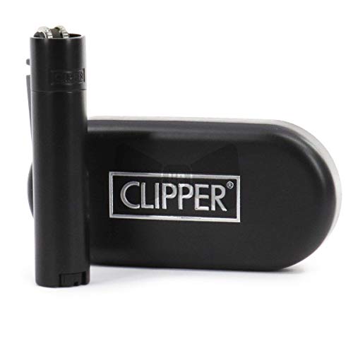 PatchouliWorld Clipper Edition Metal Flint All Black - Mechero, color negro mate