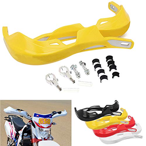 pnxq88 Protectores Manillar 1 par 22 mm 28 mm Protector Racing Universal Motocicleta Aleación Aluminio Guardamanos Off ad Protección Durable Motocross Moto Manillar para ATV Dirt Bike(Amarillo)