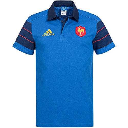 Polo hincha FFR, 2015/2016, Hombre, color azul, tamaño XS