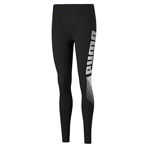 PUMA ESS Graphic Leggings Mallas Deporte, Mujer, Puma Black, L