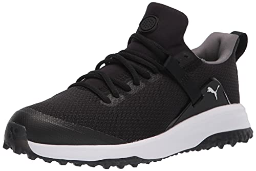 PUMA Fusion EVO, Zapatos de Golf Hombre, Black Quiet Shade Negro, 51 EU