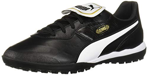 PUMA Men's King TOP TT Sneaker, Black White, 8.5 M US