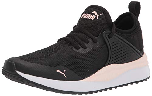 PUMA womens Pacer Next Cage Sneaker, Puma Black-pink Dogwood, 6.5 US