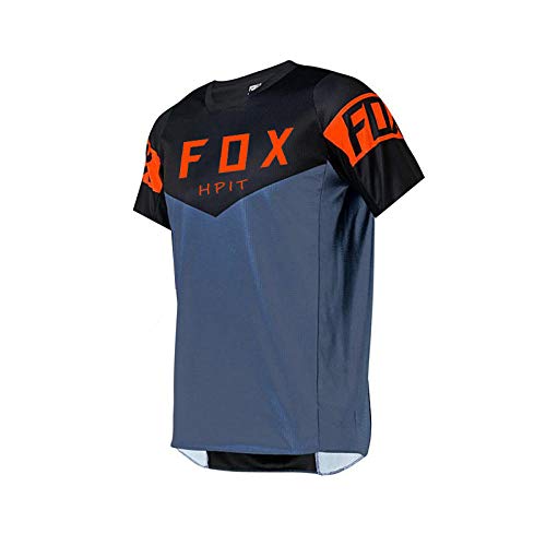 PYMNDZ Motorcycle Mountain Bike Team Downhill Jersey MTB Bicycle Locomotive Shirt Fox Bike Jersey Cross Country Mountain-XL